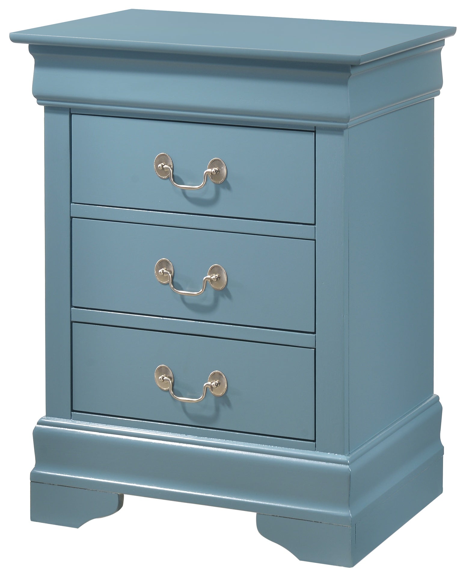 Traditional Teal Bedroom Nightstand