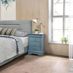 Traditional Teal Bedroom Nightstand