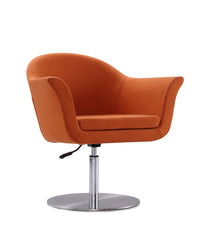 Swivel Lounge Chair in Orange