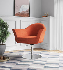 Swivel Lounge Chair in Orange