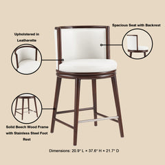 Counter Stool in White