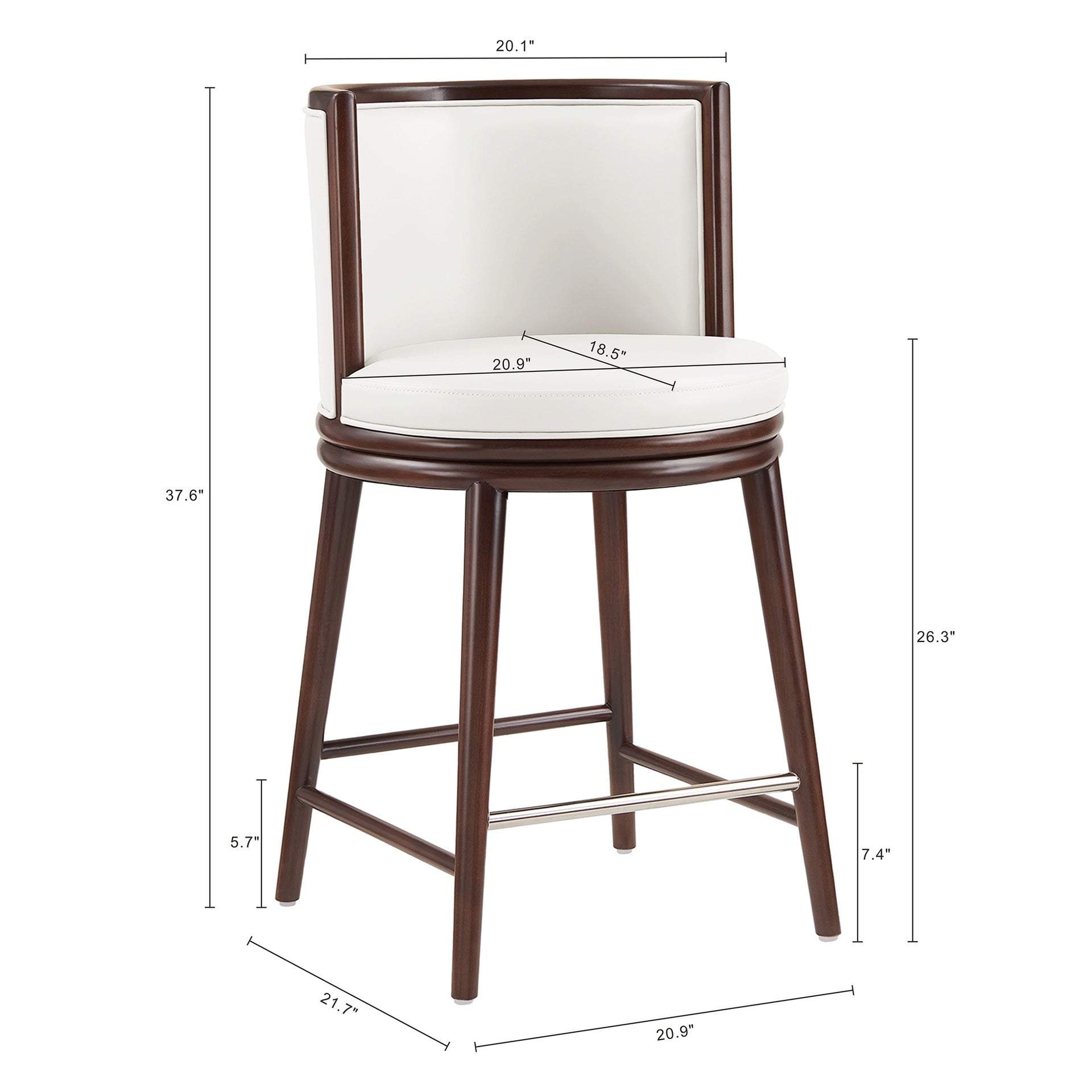 Counter Stool in White