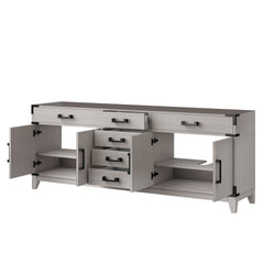 White Oak Double Bath Vanity 80 in. W x 22 in. D