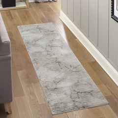 Geometrix GC_DIM1005 Gray 2 ft. 7 in. x 9 ft. 10 in. Area Rug