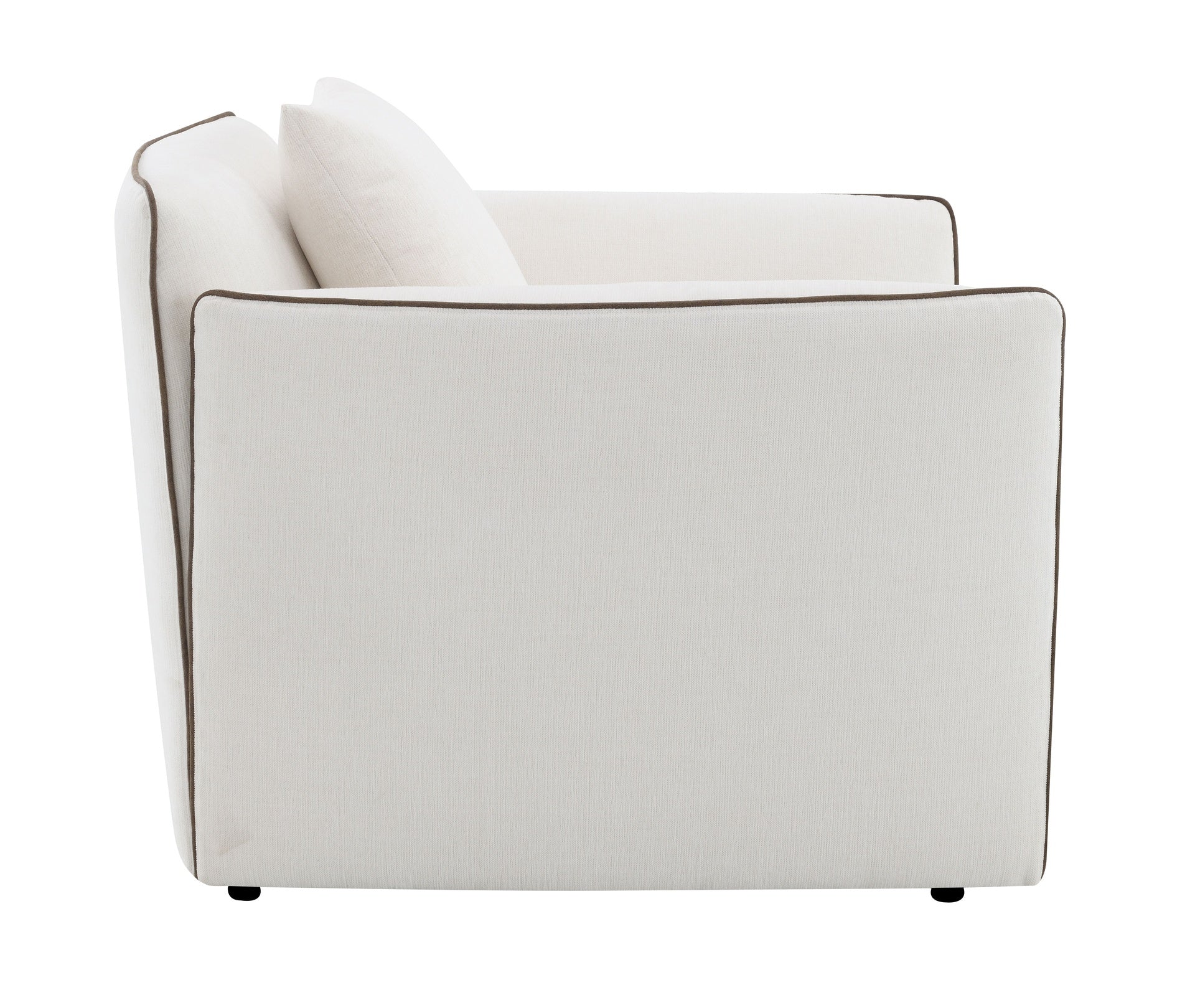 Yolanda Beige Chenille Chair w/Pillow