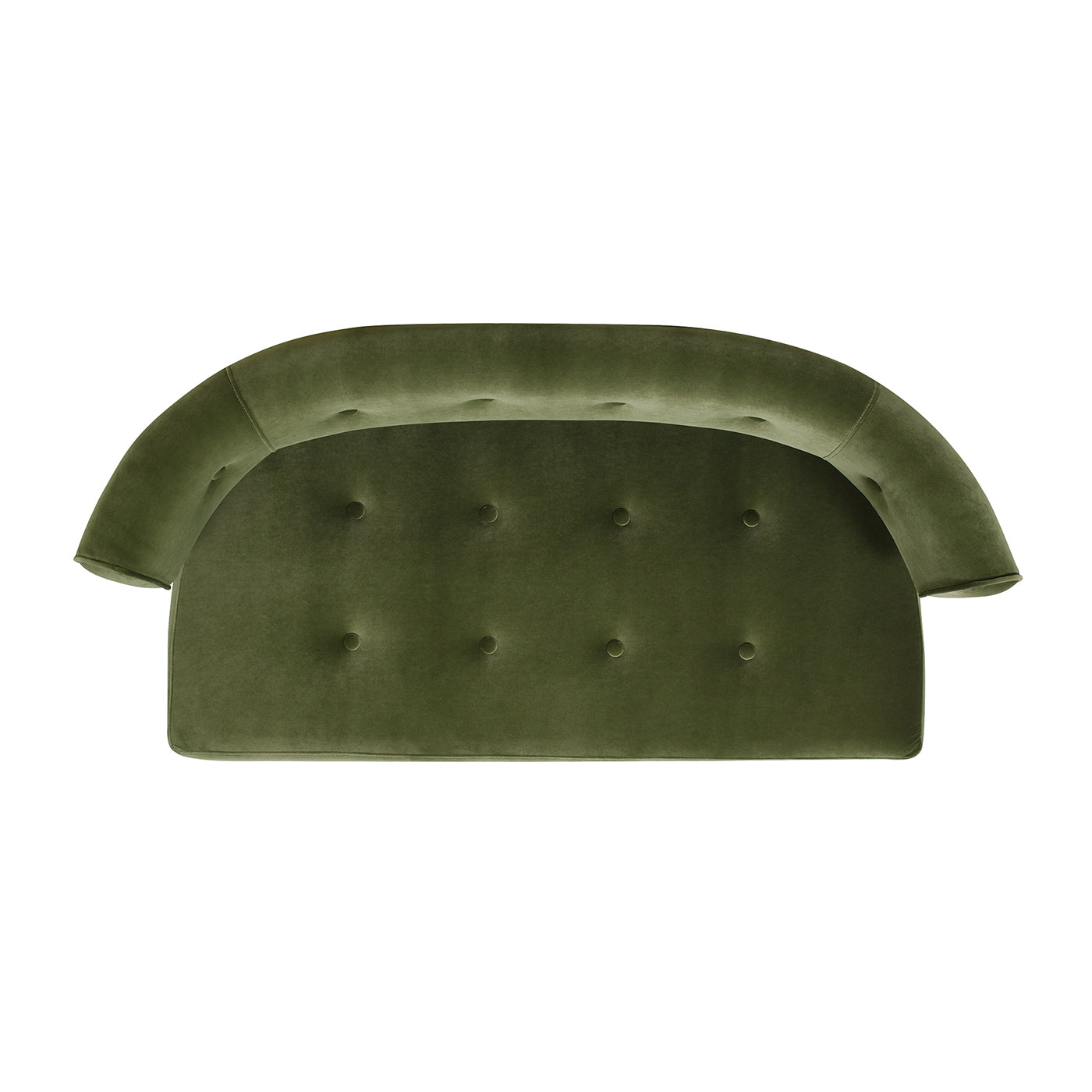 Jared Roll Arm Tufted Bench Settee, Olive Green Performance Velvet