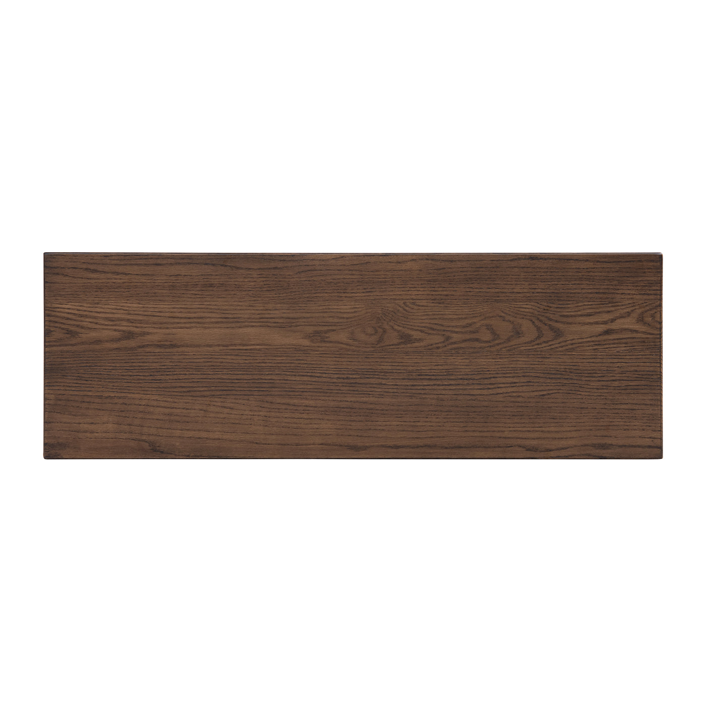 Capri 41.5" Solid Red Oak Wood Bench, Dark Brown Red Oak