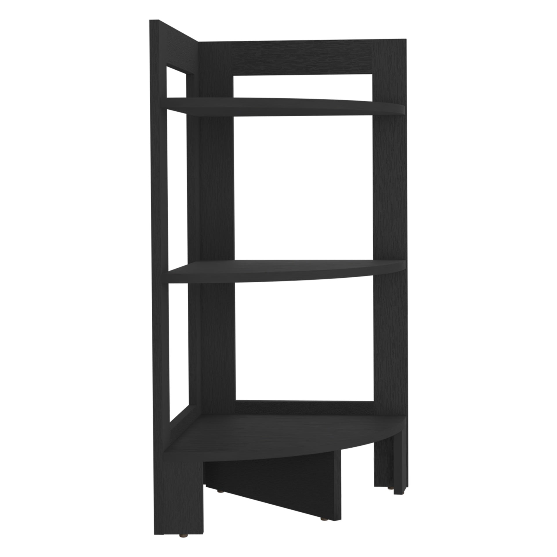 Riga Corner 3-Tier Shelf Side Table  31.7" High , Sofa Table, End Table with Tray