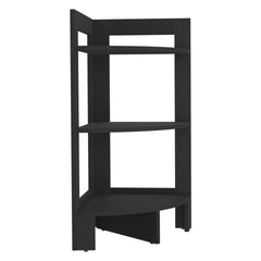 Riga Corner 3-Tier Shelf Side Table  31.7" High , Sofa Table, End Table with Tray
