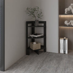 Riga Corner 3-Tier Shelf Side Table  31.7" High , Sofa Table, End Table with Tray