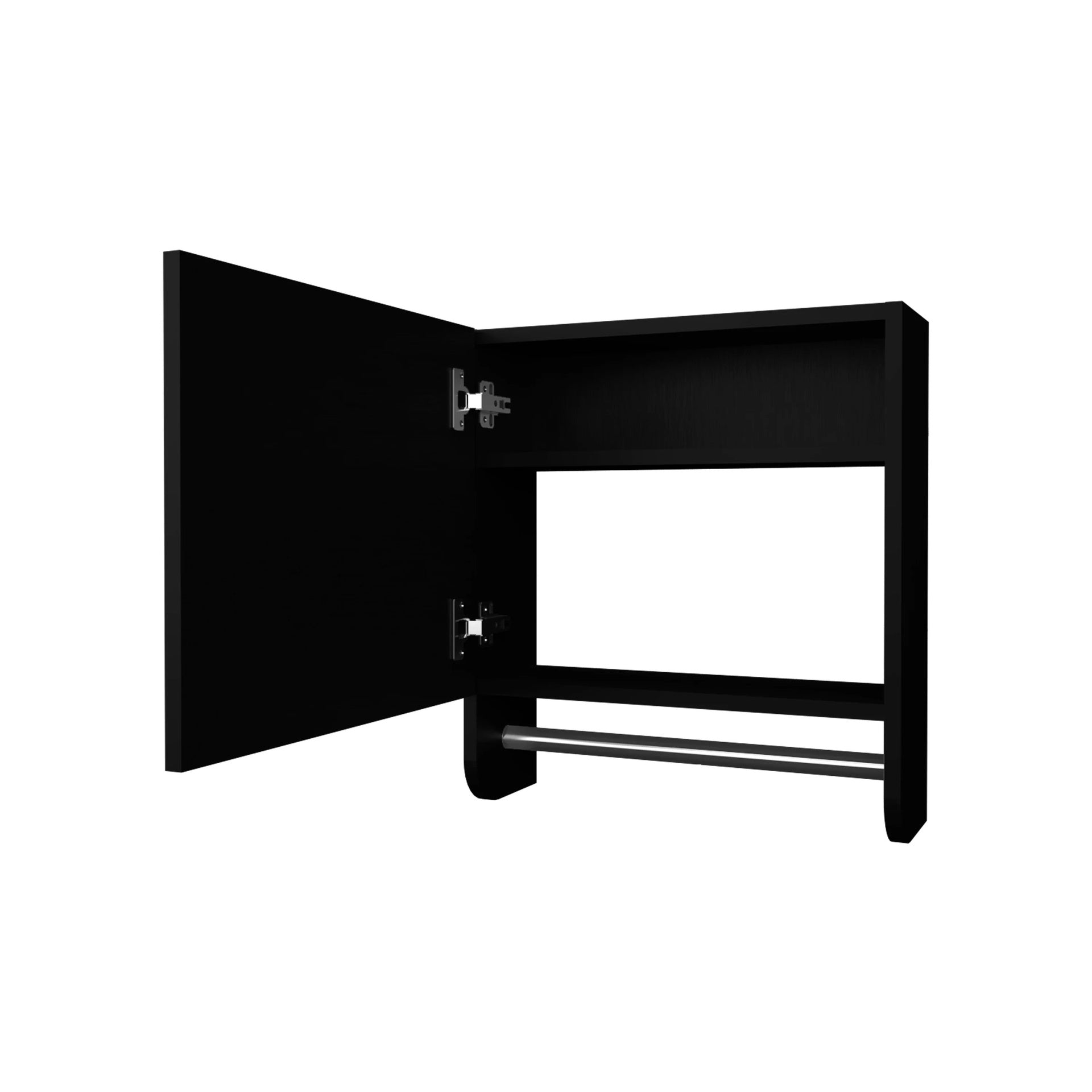 Wenge Medicine Cabinet with Towel Bar and Included Mirror