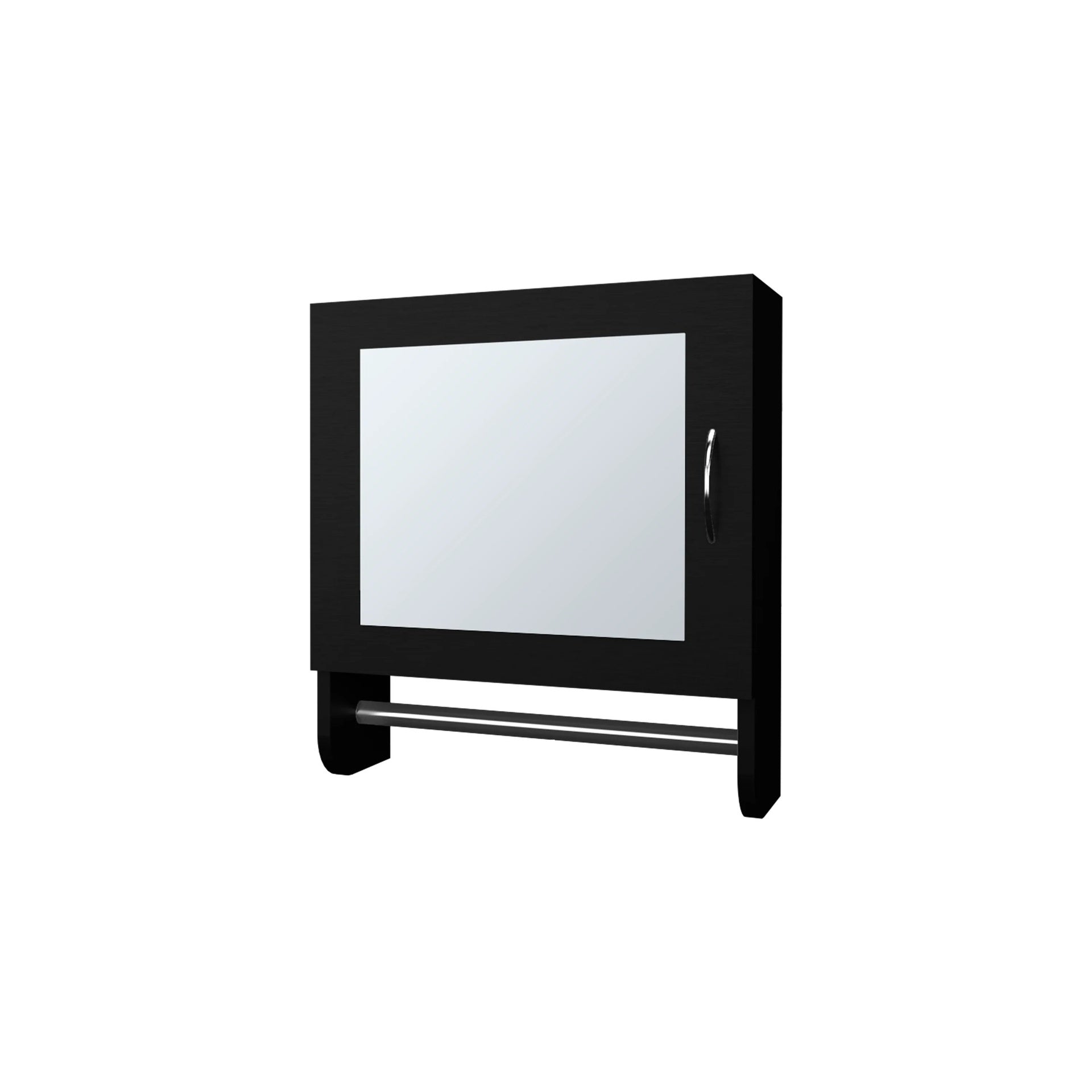 Wenge Medicine Cabinet with Towel Bar and Included Mirror