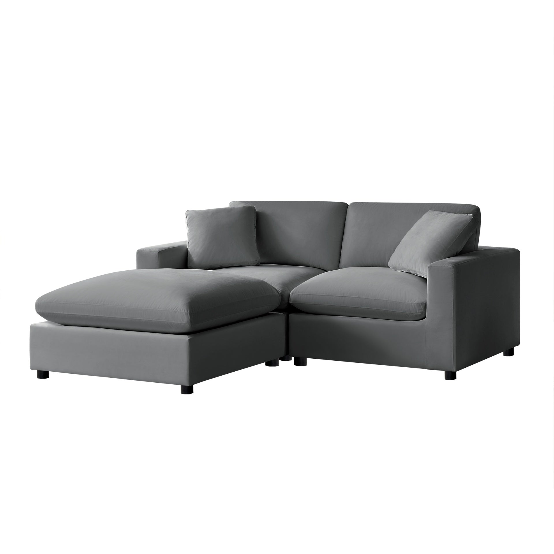 Caylie Modular 3-piece Chofa - Charcoal