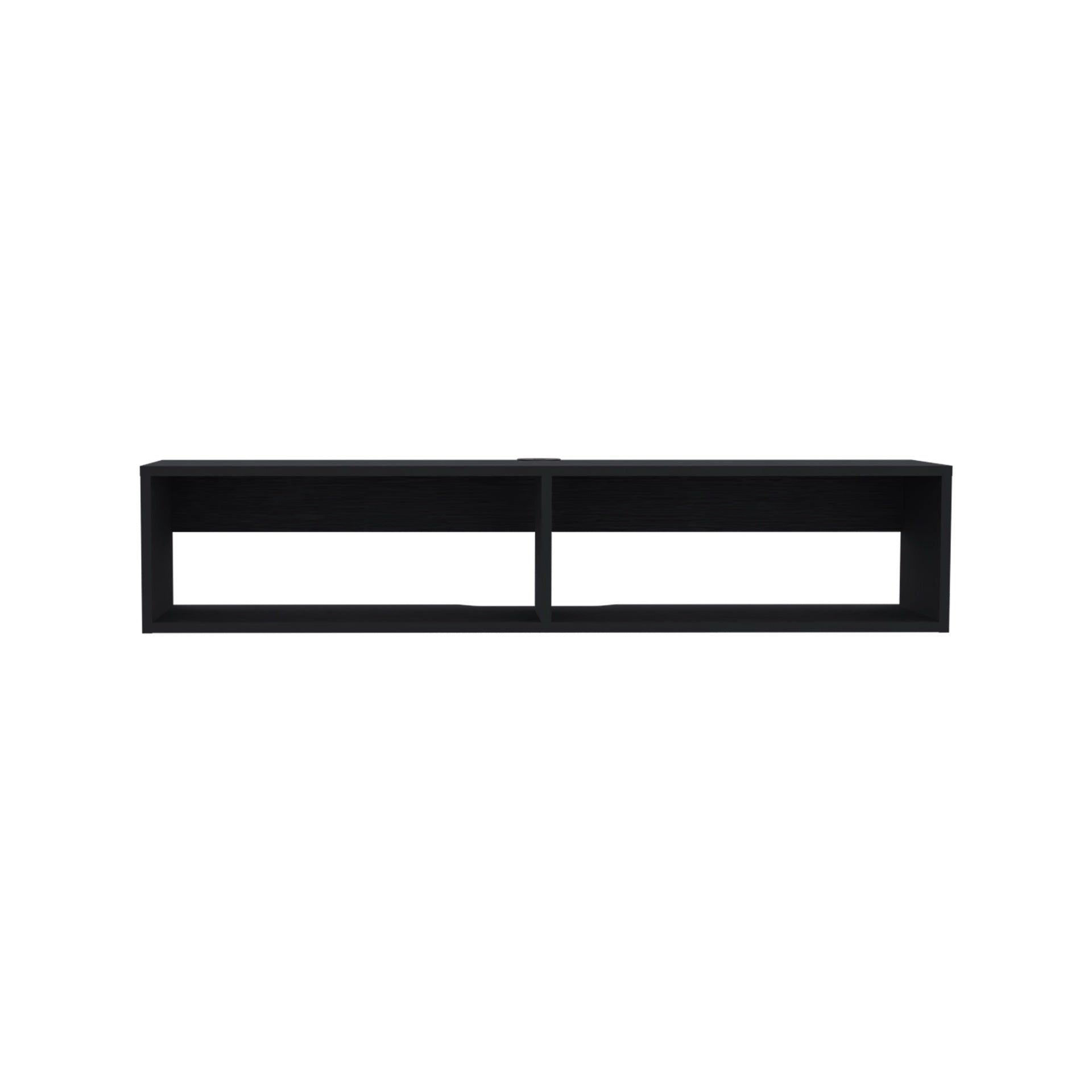 Rockwood Floating TV Stand with Open Storage Shelves and Cable Management