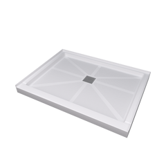 Glasstone shower base SMC solid white finish 4836