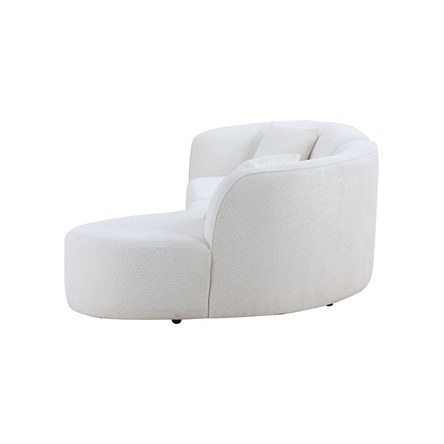 Luxury Modern Style Living Room Upholstery Curved Sofa with Chaise 2-Piece Set, Right Hand Facing Sectional,  Boucle Couch, White  (Same Sku:W876S00299)