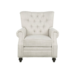 Button Tuffted  Heavy Duty Manual Reclining Sofa , Home Theater Seating, Pushback Recliner Chair Armchair Push Back Recliner with Rivet Decoration Single Sofa Accent Chair for Living Room