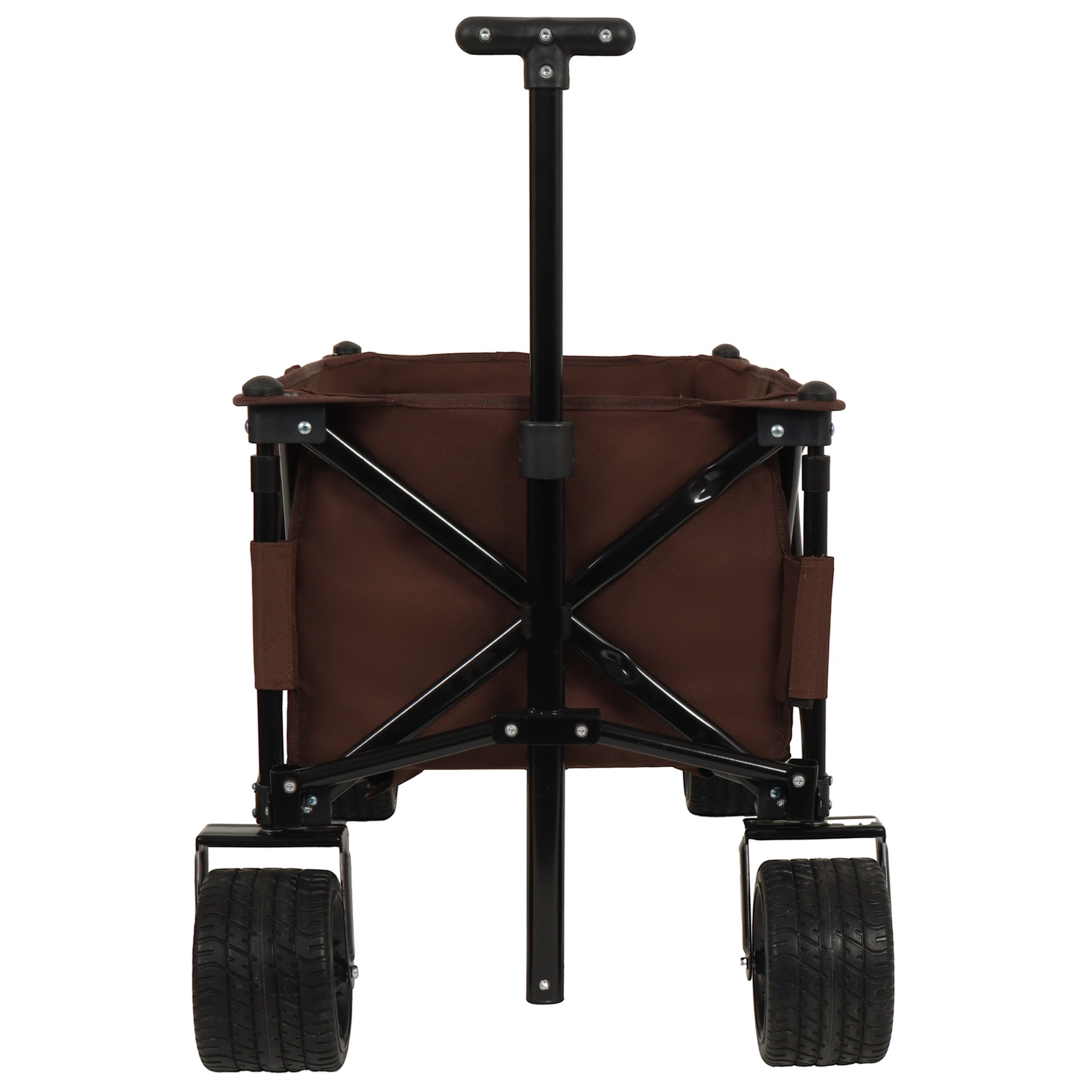 Utility Park Garden Cart Tool Customized Color Folding Camping Trolley Outdoor Picnic Beach Wagon, Brown