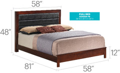 Elegant Cherry Full Bed With Transitional Style