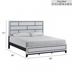 Glasgow G04390A-KB King Bed ( Mattress Not Included) , White