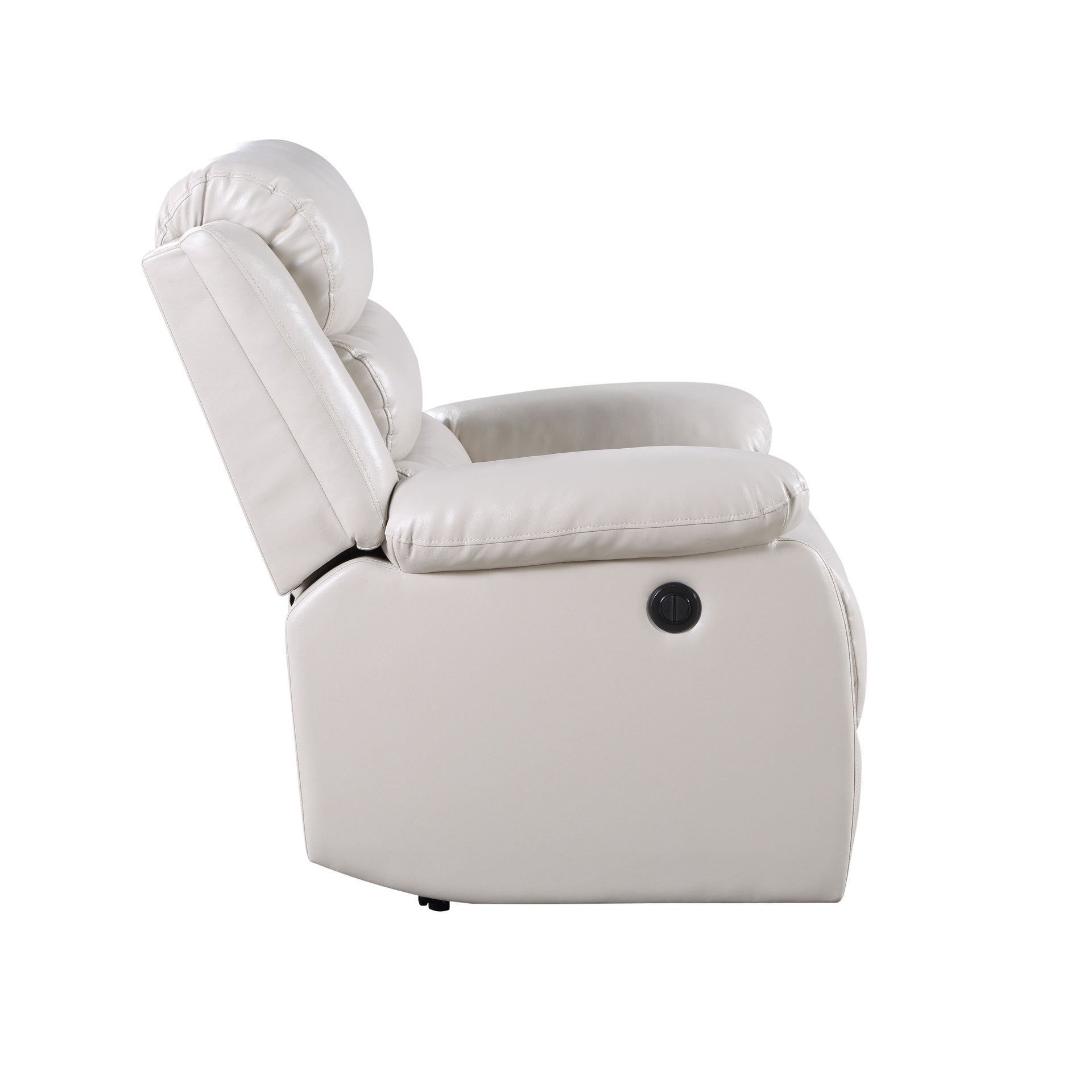 Eilbra Beige Synthetic Leather Power Motion Recliner