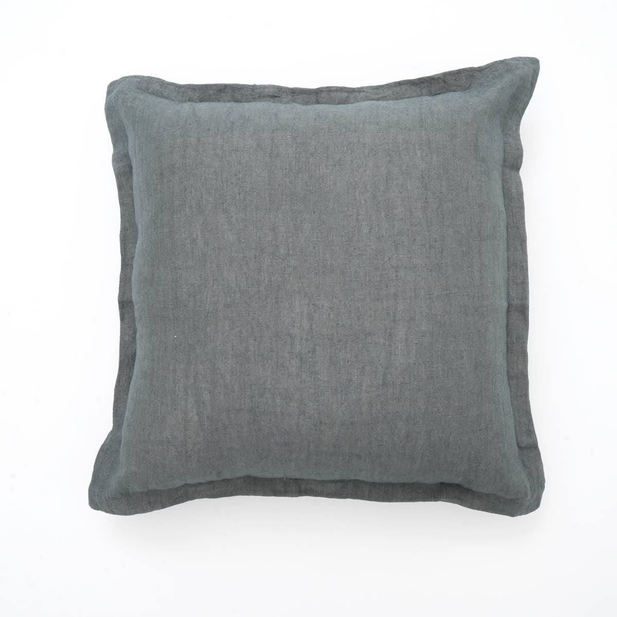 Linen Solid Cushion with Flanges-22 X 22 Inch