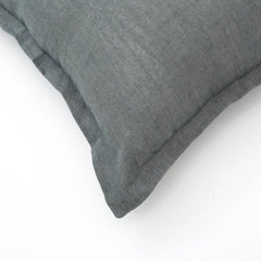 Linen Solid Cushion with Flanges-22 X 22 Inch
