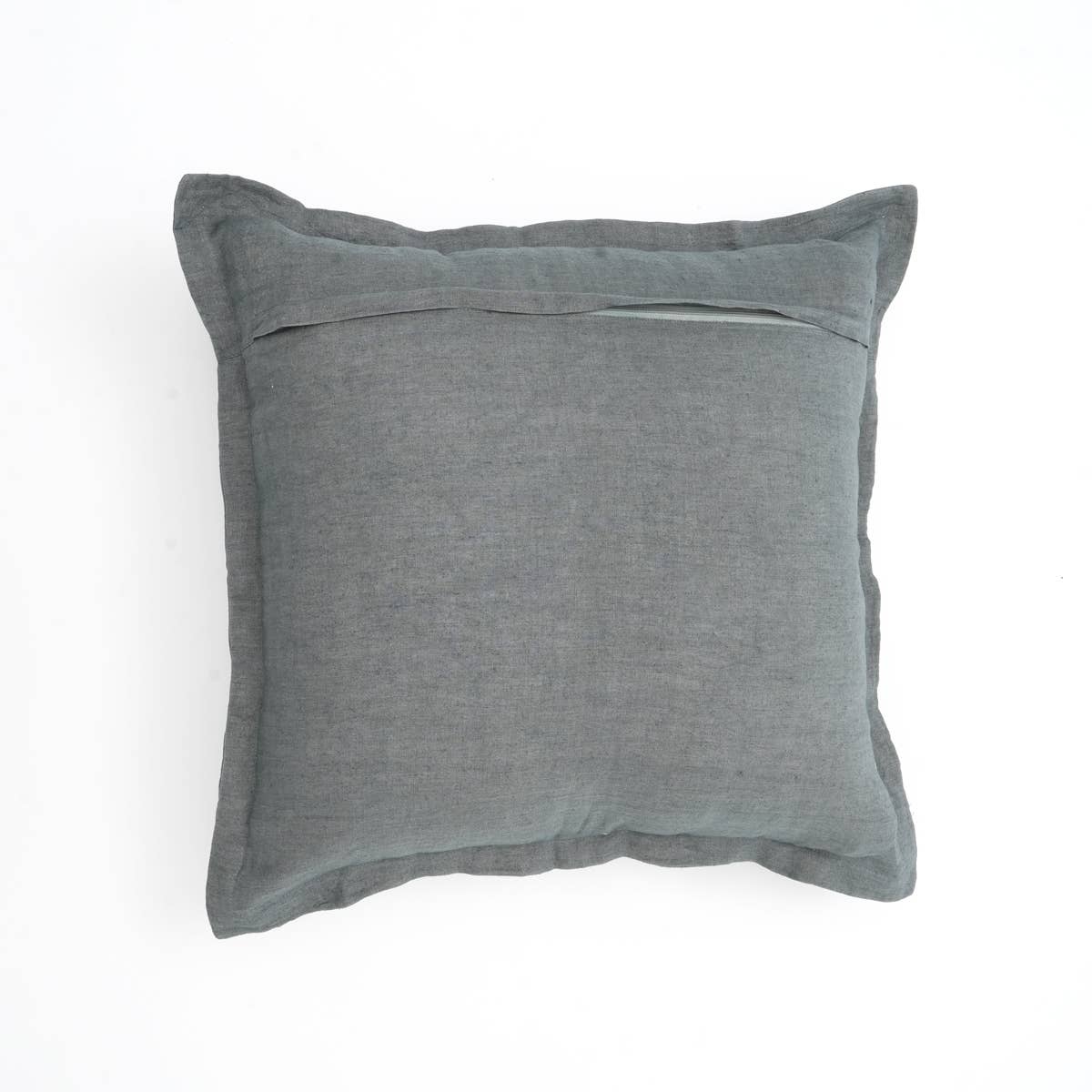 Linen Solid Cushion with Flanges-22 X 22 Inch