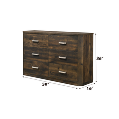 Elettra Rustic Walnut Finish Dresser