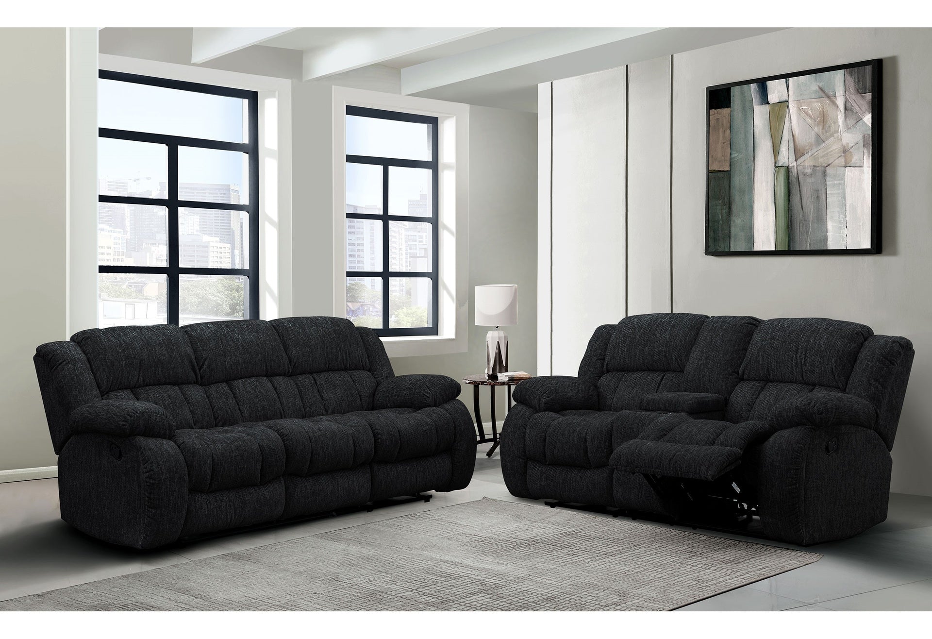 STONIC EBONY RECLINING SOFA