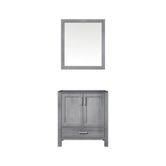 Distressed Grey Bath Vanity 30 in. W x 22 in. D, and 28 in. Mirror