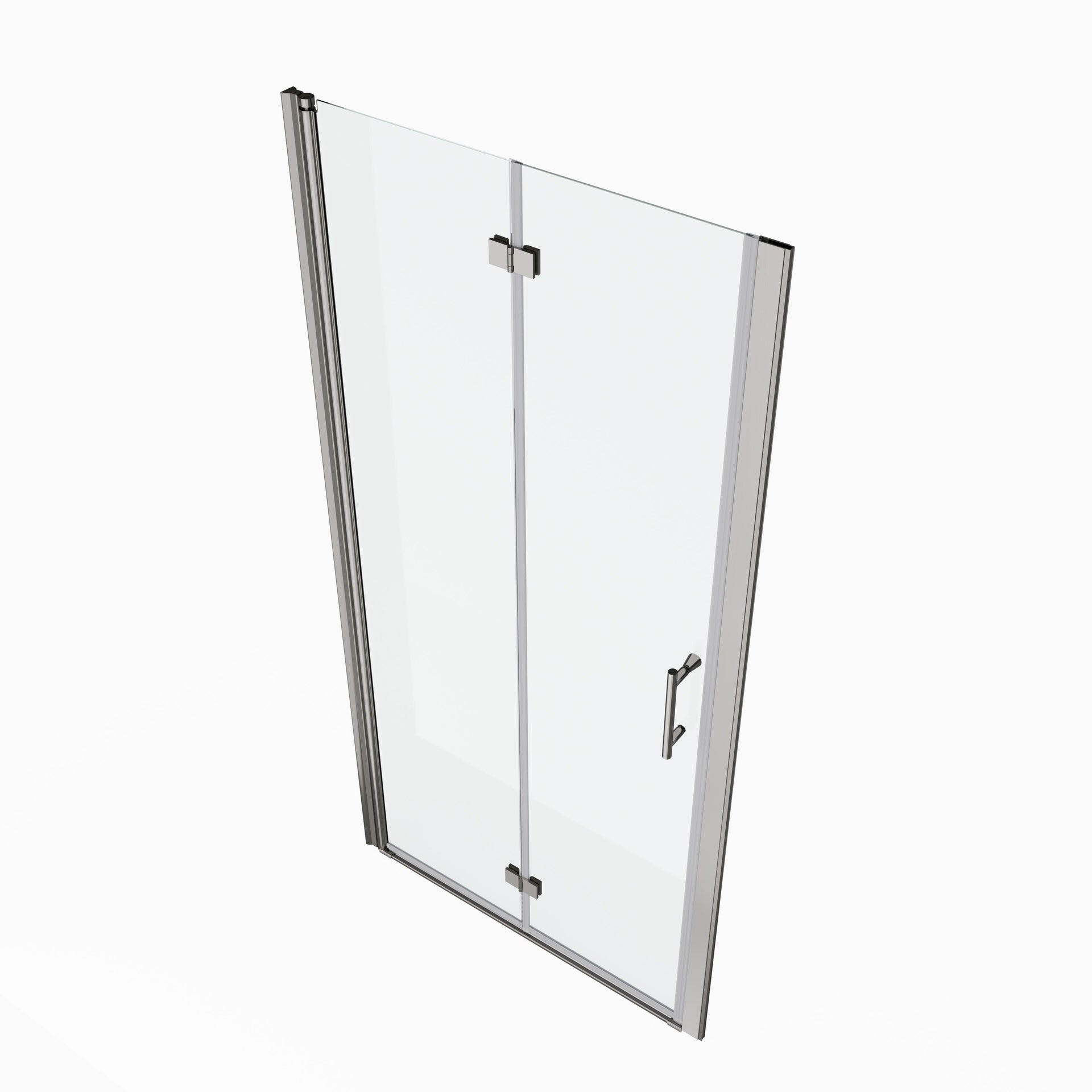 1 3/8" adjustment,universal pivot shower door, with 1/4" tempered glass finish 3672