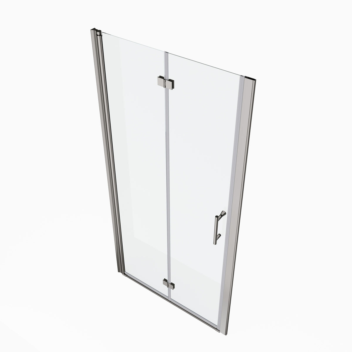 1 3/8" adjustment,universal pivot shower door, with 1/4" tempered glass finish 3672