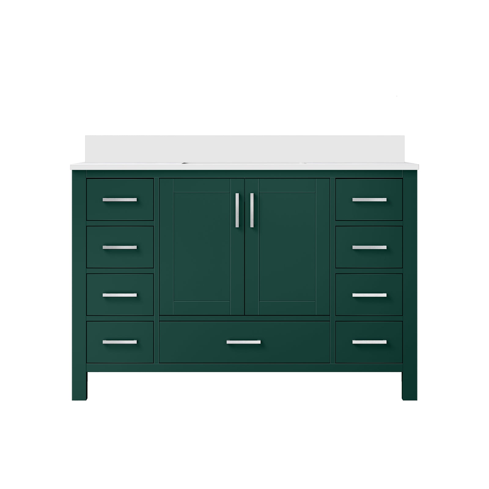 Green Bath Vanity 48 in. W x 22 in. D, with Cultured Marble Top