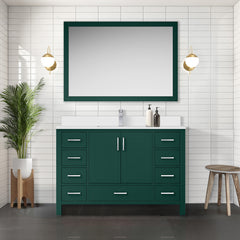 Green Bath Vanity 48 in. W x 22 in. D, with Cultured Marble Top