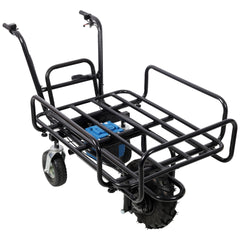 Electric Transportation Cart, 24V DC 350W Motor Powered Utility Garden Wagon Dump Cart, 265 lbs Load Capacity with Metal Handle & 16" Track Wheels, Yard Cart & Wagons for Lawn