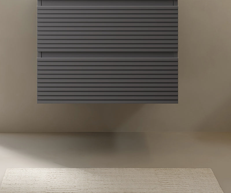 VENO 24''  Wall Mounted Cabinet NO Basin, NO Faucet and Sink Cover, Gray