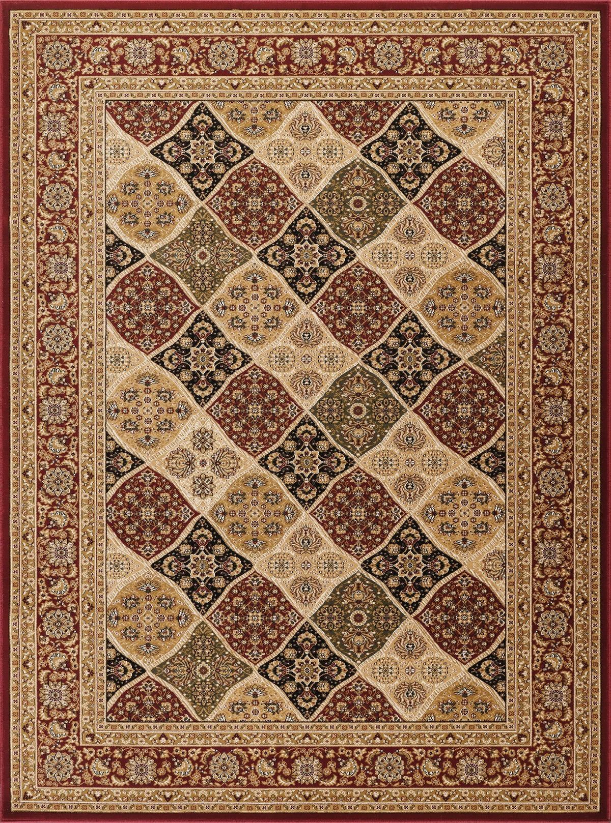 Manchester GC_HER5005 Red 9 ft. 2 in. x 12 ft. 6 in. Area Rug