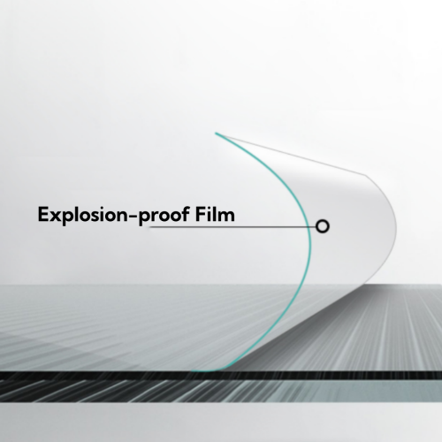 One Piece of Glass Only , 1/4" (6mm) Clear Tempered Glass with Explosion-Proof Film, 24D03-T60PGS