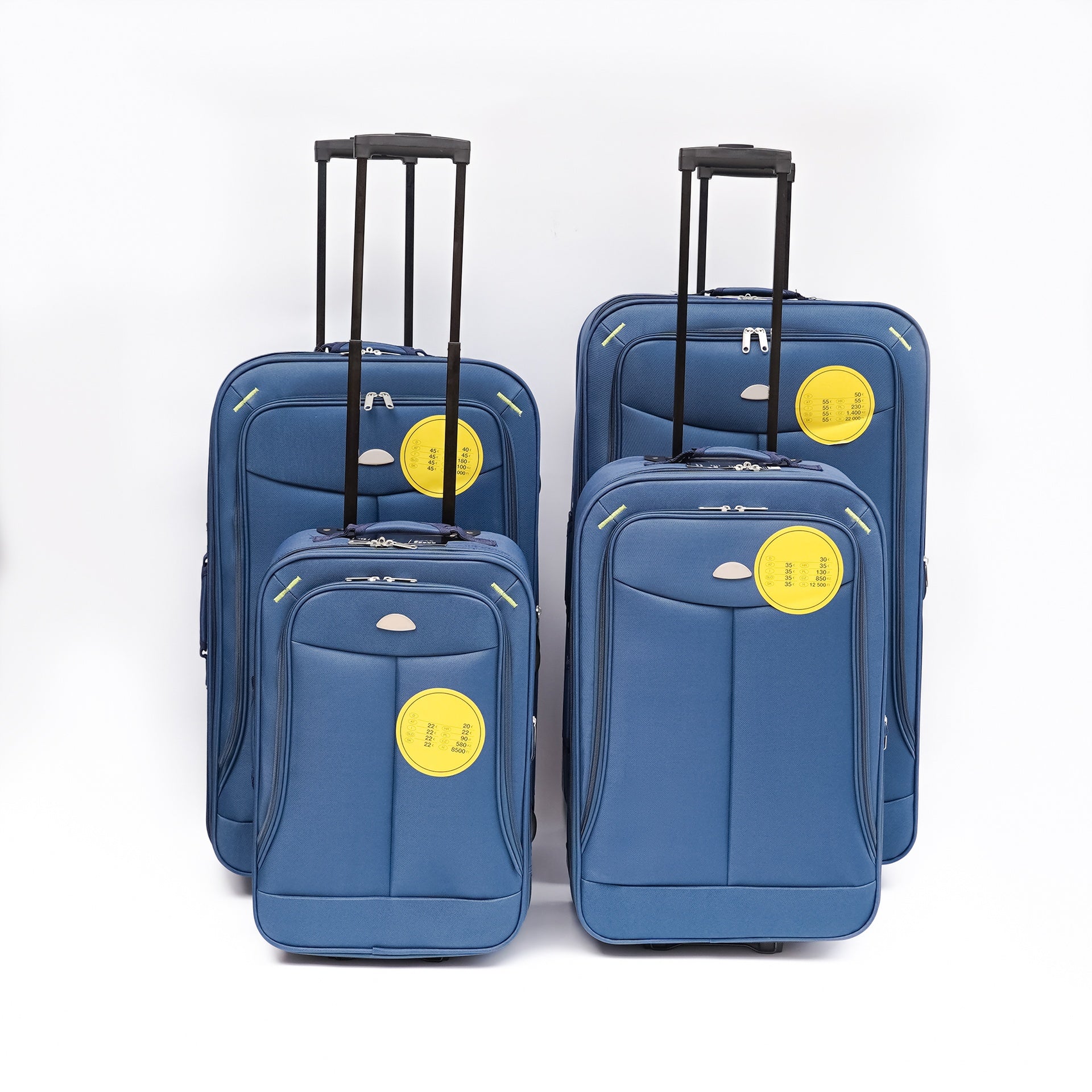 4-piece suitcase, suitcase blue