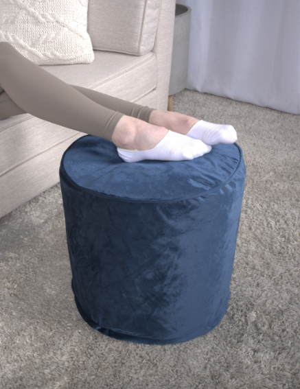 Shimon Cylinder Pouf,  Cobalt Blue