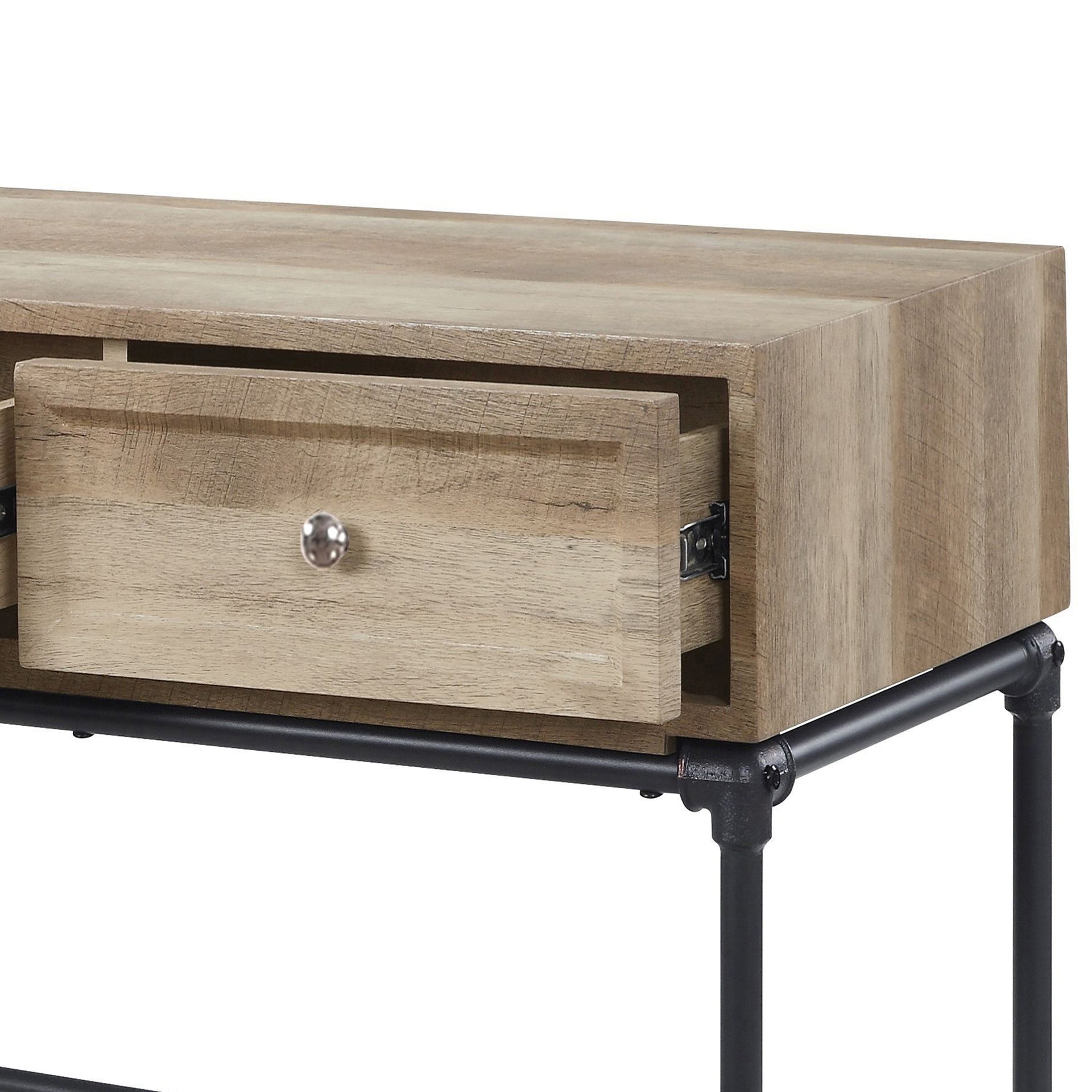 Mankato Oak and Sandy Black Sofa Table