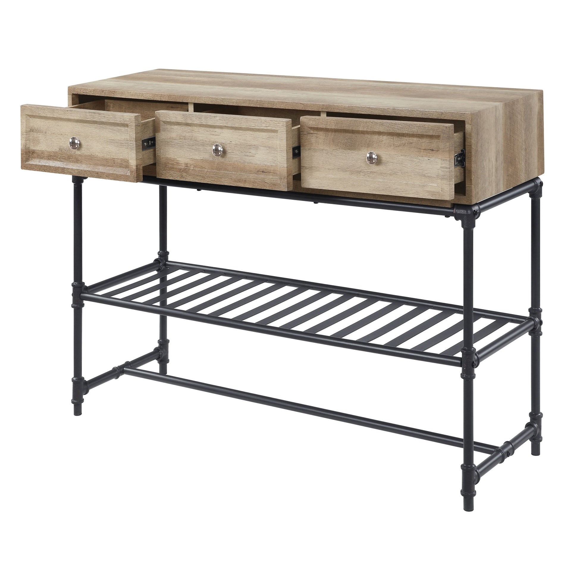 Mankato Oak and Sandy Black Sofa Table