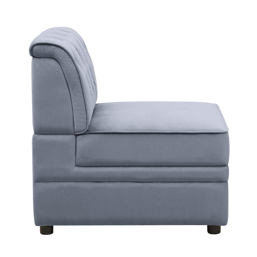 Grey Modular Armless Chair