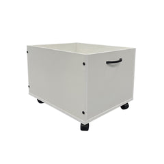 White Toy Box with Wheels (Set of 2)