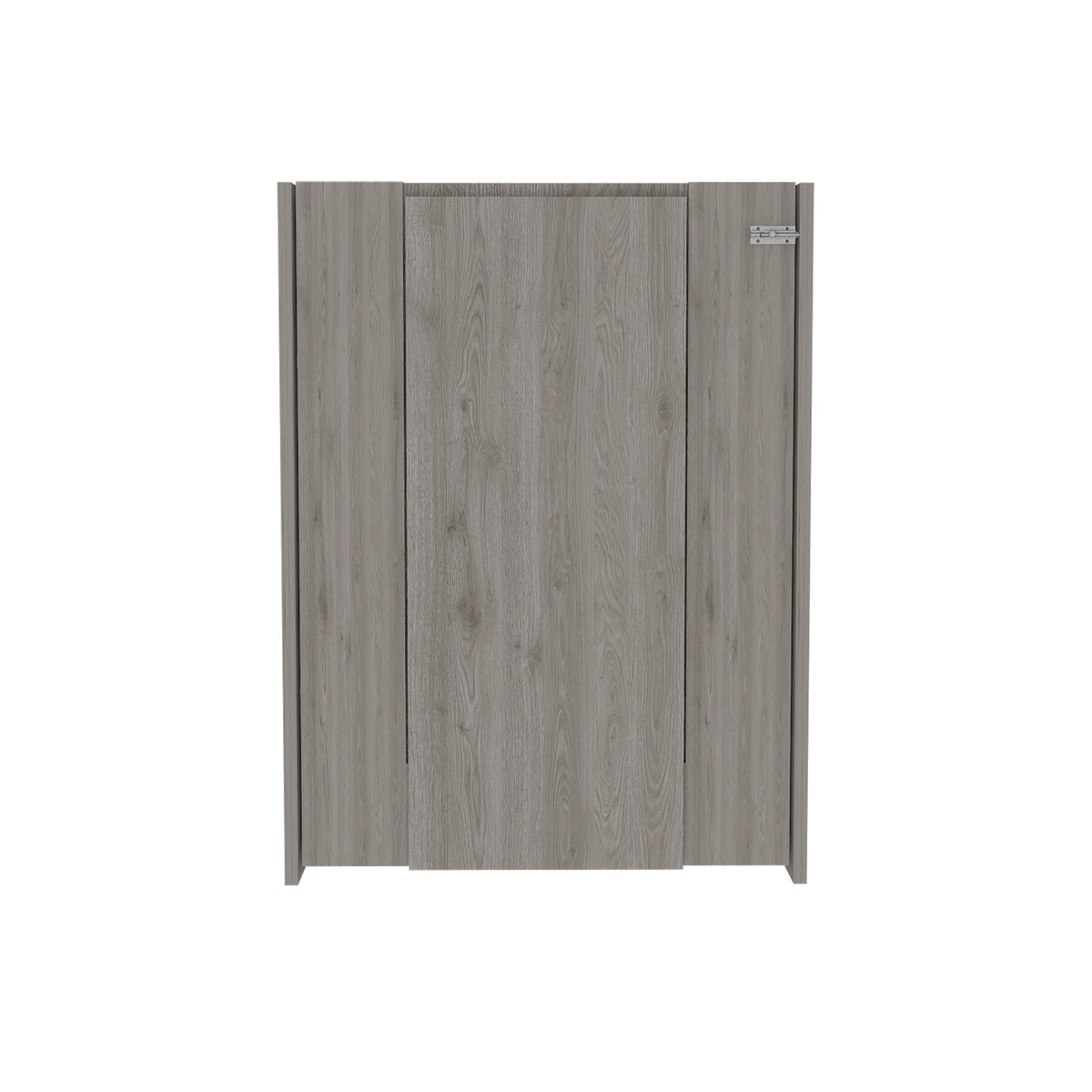 Vatta Wall Foldable Table, Seven Interior Shelves, Extending Table -Light Gray