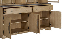 2 Piece Cabinet (Hutch and Buffet) - Cashew
