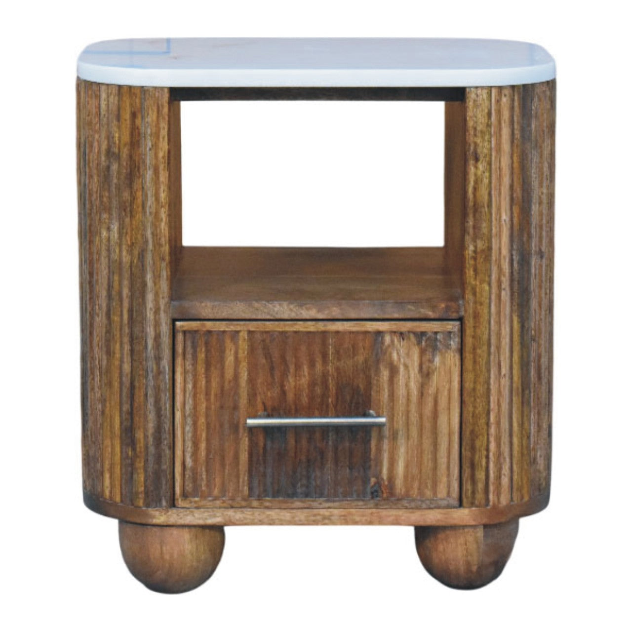 Artisan Furniture Solid Wood Beaumont Marble Bedside