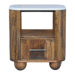 Artisan Furniture Solid Wood Beaumont Marble Bedside