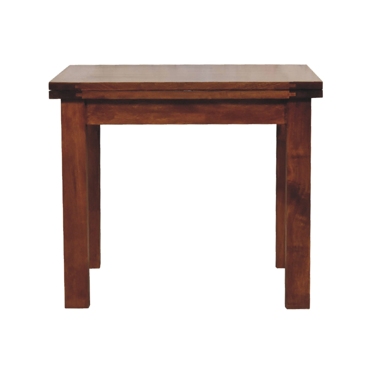 Solid Wood Butterfly Dining Table, Chestnut, Dark Brown
